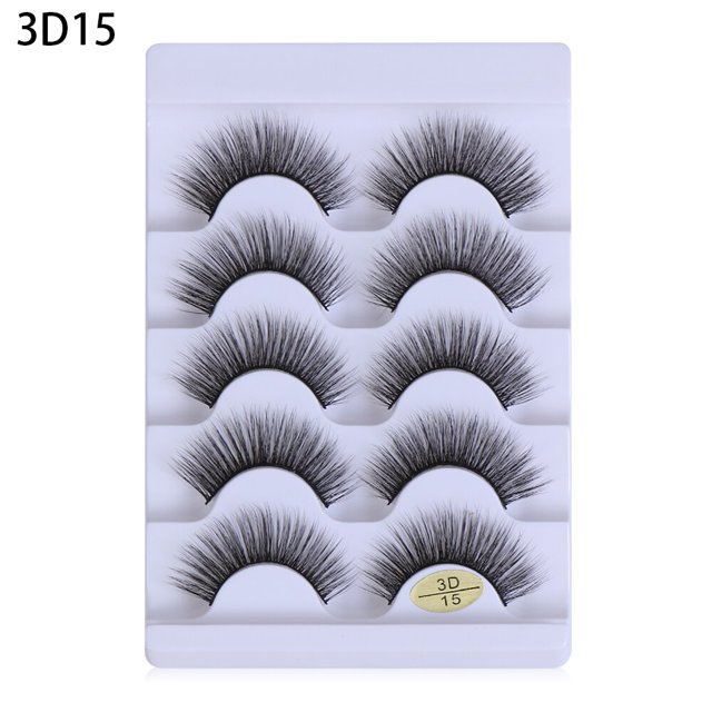 5 pares de pestañas postizas 3D, pestañas largas naturales, pestañas cruzadas, extensión de pestañas sin crueldad, maquillaje hecho a mano, herramienta de belleza Tan Jianjun unisex