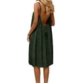 thumbnail image 6 of Tauxra Sleeveless Backless V-Neck Mini Summer Dress for Women, Casual Loose Fit Solid Shift Dress for Daily Wear & Vacation, 6 of 6