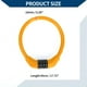 thumbnail image 4 of Candado de bicicleta Unique Bargains, cable portátil en forma de anillo, antirrobo, reiniciable, bloqueo mini de 4 dígitos, aleación ABS, 45 cm, naranja, 1 pieza, 4 of 6