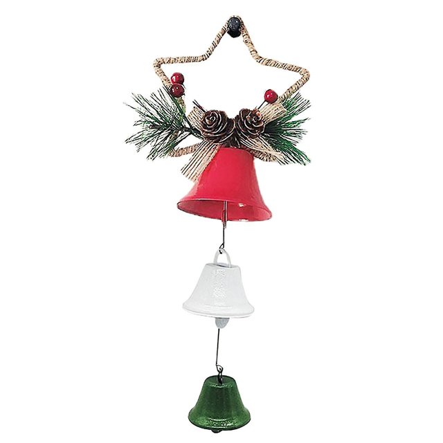 Campana de Navidad de metal, adorno colgante para puerta, adorno de campana de Navidad, decoración Ch