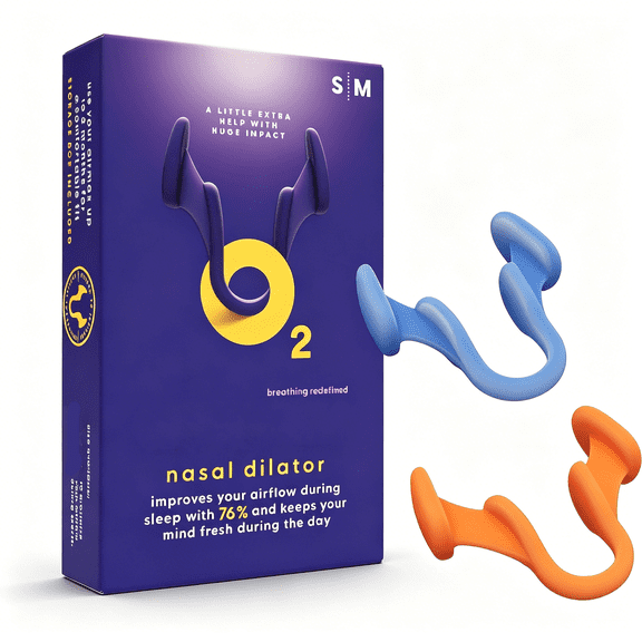 XIRQI Nasal Dilators Trial Pack-Anti Snoring Devices-76% More Airflow for Better Breathing&Against Nasal Congestion-Guaranteed Fit (1X Small&1X Medium)-Reusable