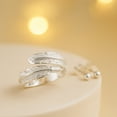 thumbnail image 4 of Aeravida Spiritual Embrace Feather Wrap Sterling Silver | Dainty Wedding Rings For Women | Trendy Comfort Fit Silver Rings for Women | Feather Ring For Women| Git for Women,Mom-5, 4 of 8