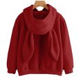 thumbnail image 2 of Chandails en Molleton Lapin Manches Longues Pull Tops Femmes Extérieur, 2 of 3