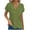 Green T-shirt for women, variant on Womens Peter Pan Collar Blouses Short Sleeve V Neck Button Down Shirts Casual Summer Tunic Tops Green S