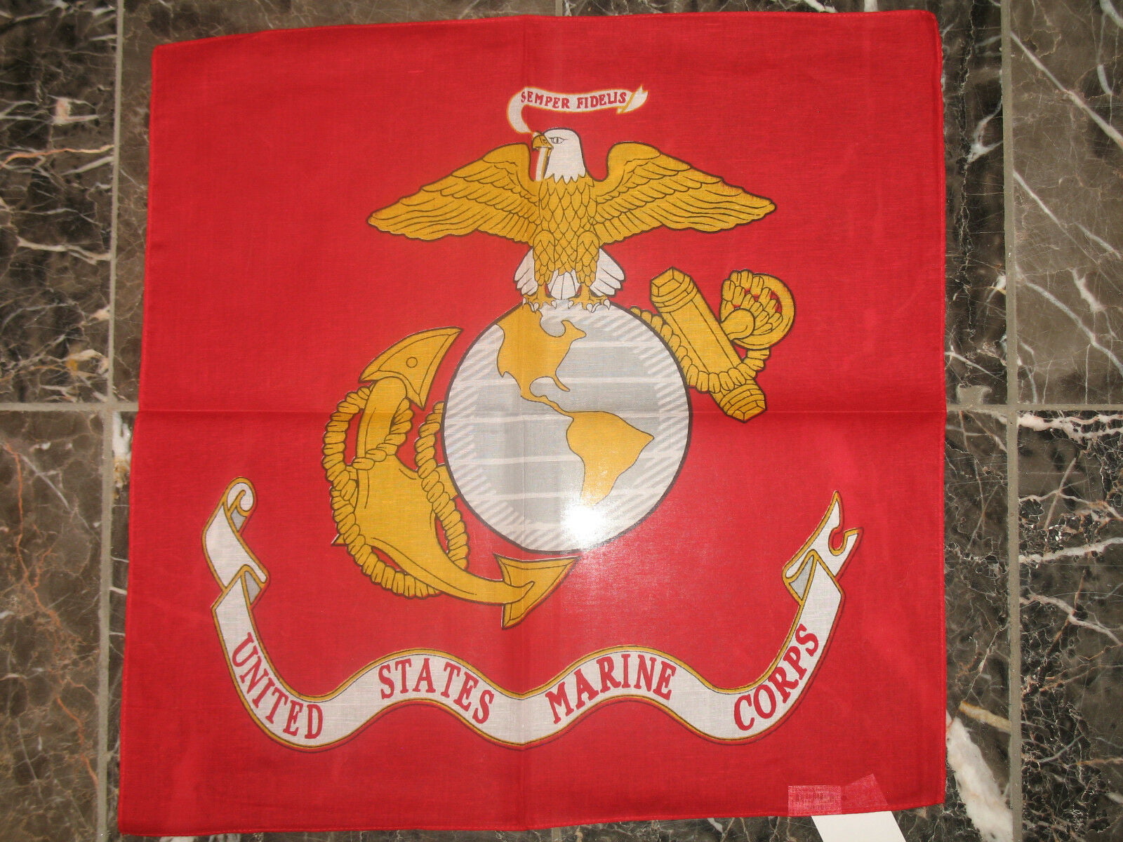 1 Dozen Wholesale Lot 12 22"x22" USMC Marine Marines EGA light globe Bandana 