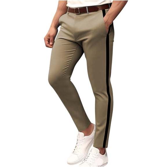 Business Casual Pants for Men Slim Fit Plus Size Golf Trousers Mens Slacks Dressy Pant Regular with Pockets