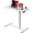White, variant on Mobile Standing Desk, Pneumatic Adjustable Rolling Desk(31.5 Inches), Portable Laptop Desk with 4 Lockable Wheels, Overbed Bedside Table Laptop Table for Couch, , Office, Green