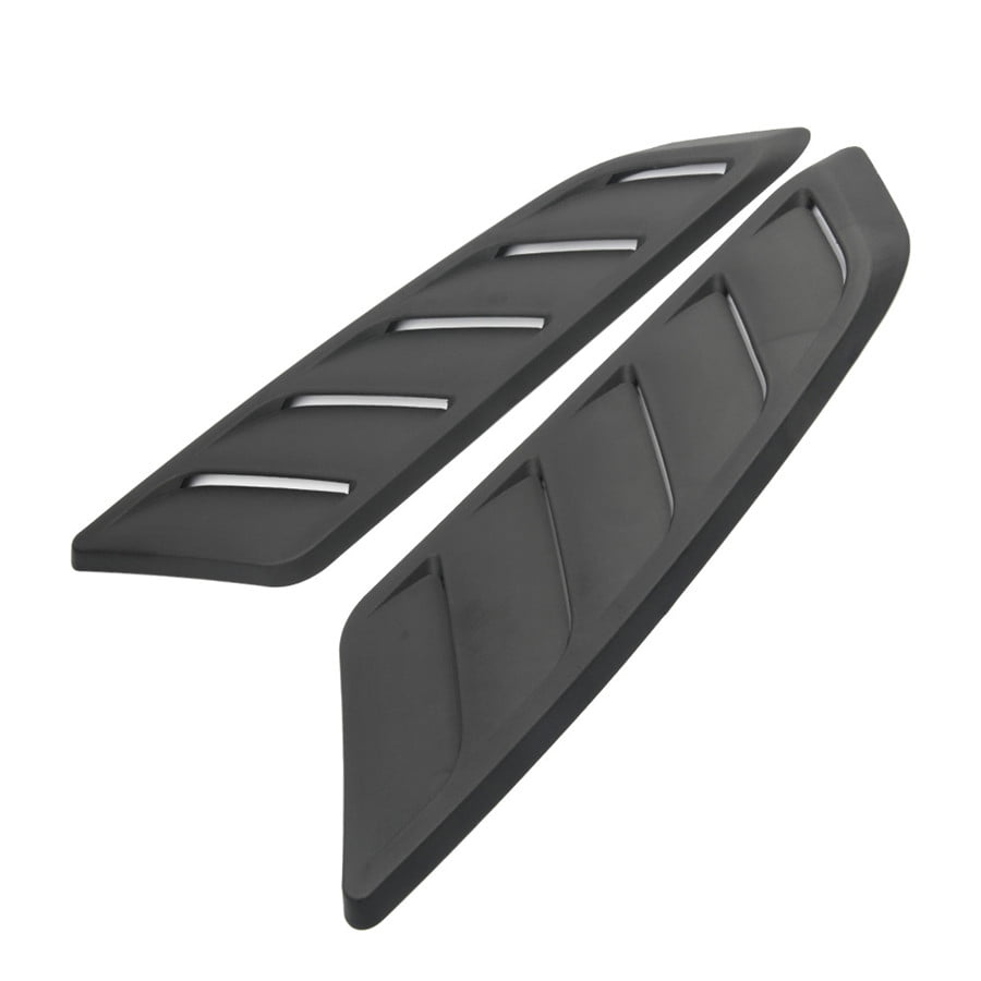 Zyutaosan 2Pcs Black Abs Car Front Air Intake Scoop Bonnet Hood Vent 50.5X17Cm Universal