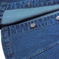thumbnail image 6 of Katigan Women Denim Dress Button Down Close Short Sleeve A-Line Cotton Jean Dress Deep Blue XXL, 6 of 8