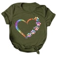 thumbnail image 6 of PNTUTB Women'S Letter Casual Summer Tops Heart Graphic Print Tee Short Sleeve Crew Neck T Shirt, 6 of 6
