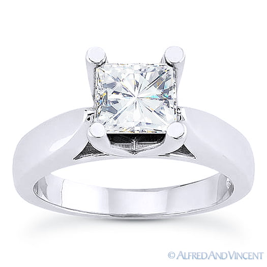 Details about   1.50Ct White Round Cut Diamond Engagement Wedding Ring Solid 925 Sterling Silver 