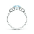 thumbnail image 2 of ANGARA Natural Heart-Shaped Aquamarine Engagement Ring with Diamonds in 925 Sterling Silver for Women (Size-7mm) | March Birthstone, Anniversary, Jewelry Gift for Women | Natural Aquamarine Ring, 2 of 10