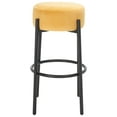 thumbnail image 4 of SAFAVIEH Couture Paisleigh Round Backless Bar Stool, Mustard/Black, 4 of 10