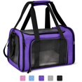 thumbnail image 1 of Transportín para mascotas Henkelion, tamaño grande, para gatos y perros de hasta 11 kg, color morado, 1 of 7