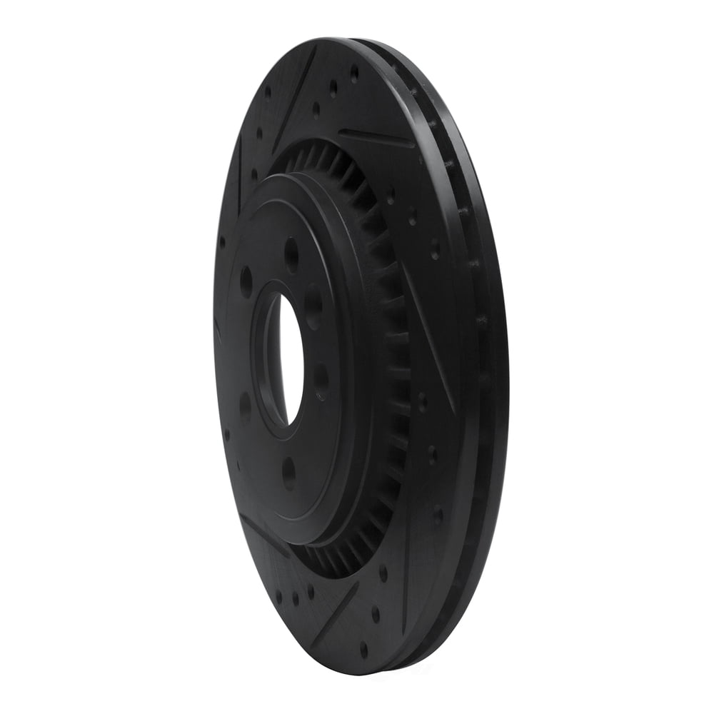 Dynamic Friction Company 633-27060L DFC Brake Rotor - Drilled And Slotted - Black