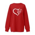 thumbnail image 3 of BLVB Women's Oversized Fall Winter Sweatshirts Printed Crew Neck Long Sleeve Casual Loose Pullover Tops Blouse, 3 of 4
