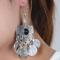 thumbnail image 2 of 1 pendientes bohemios pendientes de aleación de de gota novia gótico plateado, 2 of 6