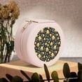 thumbnail image 6 of Yiaed Octopuses And Leaves Print Travel Jewelry Case Bridesmaid Gift Boxes Jewelry Travel Organizer Small Round Jewelry Box Mini Storage-Pink, 6 of 7