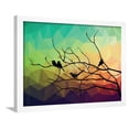 thumbnail image 1 of Animal of Wildlife  Bird on Tree Branch and Low Poly Vector Background, Animals Framed Art Print Wall Art by ananaline Sold by Art.Com, 1 of 5