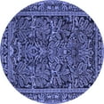 thumbnail image 1 of Ahgly Company Machine Washable Indoor Round Persian Blue Traditional Area Rugs, 6' Round, 1 of 4