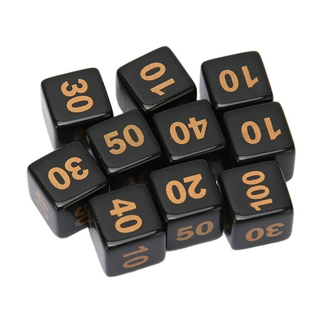 Dados, Kit De Dados Ligero Resistente A Impactos Números De 6 Caras Plástico 10 Piezas Para Escritorio