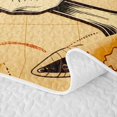 thumbnail image 5 of meiyoeat Vintage Pirate Skull Quilt Full,Treasure Chest Print Full Bedspread Sets For Boys,Brown Black,3-Piece,1 Coverlet and 2 Pillowcases, 5 of 7