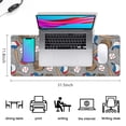 thumbnail image 5 of Long Mouse Pads for Desk,Baseball Items Pattern Desk Mats on Top Of Desks, Desk Mouse Pad Extra Large with 3mm Non-Slip Base and Stitched Edge for Gaming,Office,Work,Home 31.5"x11.8", 5 of 6