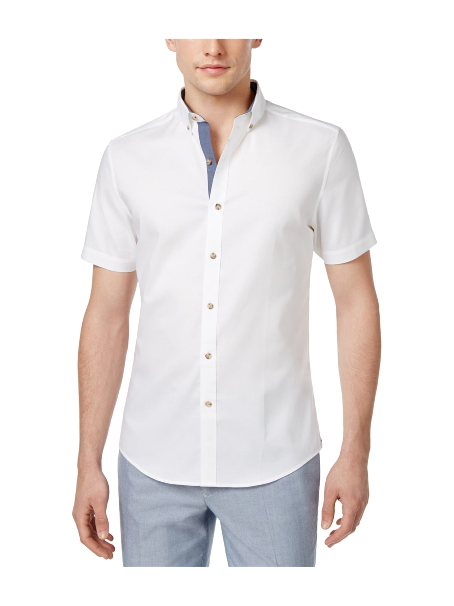 bar III Mens Oxford Button Up Dress Shirt white 17-17 1/2 | Walmart Canada