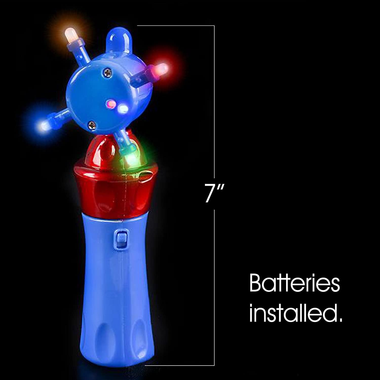 ArtCreativity Light-Up Orbiter Spinning Wands, Set of 2 LED Spin Toys for Kids, Birthday Gift & Party Favor