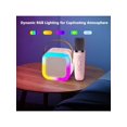 thumbnail image 3 of Portable Wireless Karaoke Speaker With Wireless Microphone, HIFI Stereo Sound KTV Speaker System, Wireless Speaker With RGB Colorful LED Lights,Modified Voice,Karaoke Machine For Outdoor,SportsTravel, 3 of 17