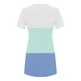 thumbnail image 4 of LOVZFMLL Robe Chandail Imprimée à Col Rond et Manches Courtes pour Femme Bleu 3TG, 4 of 4