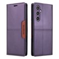 thumbnail image 4 of Compatible WIth Samsung Galaxy S22 Wallet Case,Magnetic Closure,Flip Folding Kickstand,With Card Slots,[RFID Blocking],With Shoulder Strap&Lanyard,PU Leather+TPU Shockproof Phone Case,Purple, 4 of 9