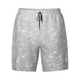 thumbnail image 5 of Rocae Silver Glitter for Men's Swim Trunks Quick Dry With Two Side Pockets and One Lined Patch PocketLarge, 5 of 9