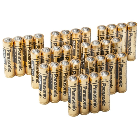 Panasonic AAA Alkaline Batteries 32 Pack LR03RJA/32S [Frustration Free Package (FFP)]