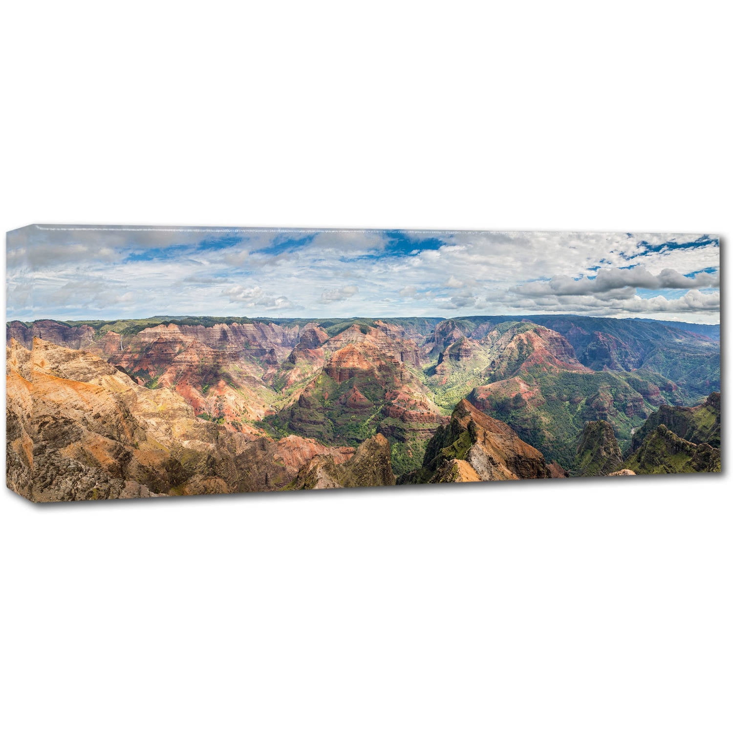 Trademark Fine Art 'Waimea Canyon Panorama' Canvas Art by Pierre Leclerc