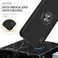 thumbnail image 6 of Case for Xiaomi Redmi 9A, Dual Layer Hard Military Phone Case with 360 Degree Ring Stand Silicone Bumper (Camera Protection) Magnetic Car Holder Protective Phone Cover Protector - Black, 6 of 15