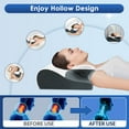 thumbnail image 3 of Ergonomic Cervical Memory Foam Pillow for Neck Pain Relief, Orthopedic Contour Pillow with Breathable Cover, for Side, Back, and Stomach Sleepers, Queen Size 23.6"x14.2"x4.7", Dark Grey, 3 of 9
