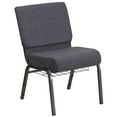 thumbnail image 5 of Flash Furniture Dark Gray Fabric Church Chair,PK4 4-FD-CH0221-4-SV-DKGY-BAS-GG, 5 of 7