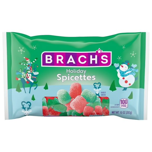 Brach's Holiday Spicettes, Holiday Gumdrop Candies, Red and Green Gumdrops, 10 oz