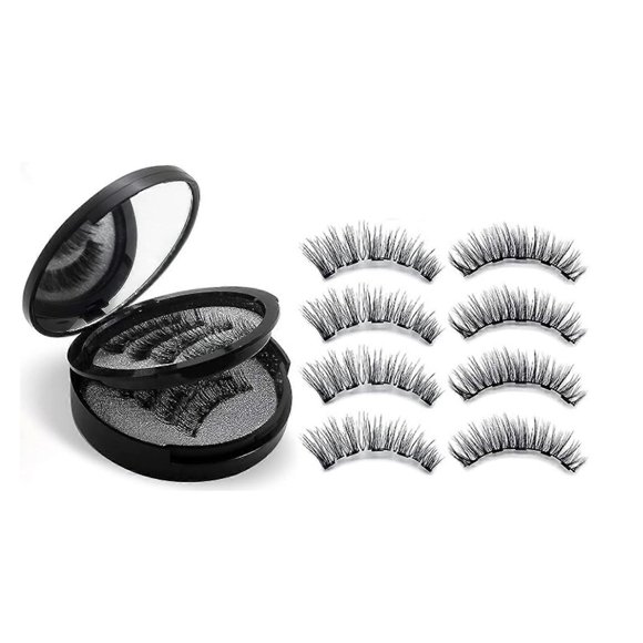 Magnetic False Eyelashes with Applicator Eyelash Curler Glue-free Magnetic Lashes Professional Salon Use