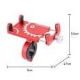 thumbnail image 2 of Bicycle Cycling Aluminum Alloy Phone Holder Metal Simple Design Stable Phone Bracket Adjustable 55-100mm 360 Degrees Rotation Holder, 2 of 8