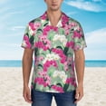 thumbnail image 6 of Picia Orchids Flowers Gentle Cotton Regular Fit Short Sleeve Casual Hawaiian Shirt for Men-Large, 6 of 9