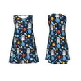 thumbnail image 7 of Honeii Space Dog Print Women's Sleeveless Dress, Loose Fit Casual Dress for Women, Summer Fashion Dress, 7 of 7