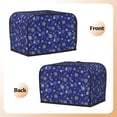 thumbnail image 3 of Vsdgher Golden Snowflakes Royal Blue 2 Slice Toaster Cover, Appliance Covers Toaster Cover Fits for Most Standard 2 slice Toasters, 3 of 7