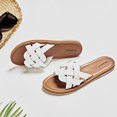thumbnail image 4 of Ataiwee Women's Slide Sandals, Fashion Strappy Braided Slip On Flat Summer Shoes., 4 of 6