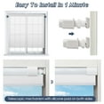 thumbnail image 5 of Keego No Drilling Cordless Cellular Shades Honeycomb Window Blinds Easy Installation Heat Insulating Noise Reducing Curtains Semi-Blackout White, 45.0"w x 66"h, 5 of 8