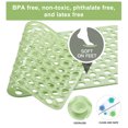thumbnail image 6 of Semfri Bath Tub Shower Mat 30 x 17 inch Extra Soft TPE Non Slip Bath Tub Mats Shower Mats with Drain Holes and Suction Cups for Smooth/Non-Textured Tubs Green, 6 of 7