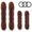Brunette, variant on Magic Bun Maker (2 Small, 2 Large) Foam Sponge Bun Shaper Hair Accessories (Brunette)