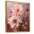 thumbnail image 2 of Designart "Whispering Pink Fall Petals" Floral Framed Wall Art - Traditional Pink Fuschia Entryway Framed Wall Art Print, 2 of 6