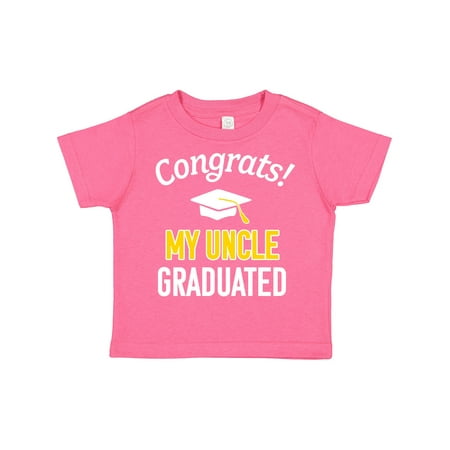 

Inktastic Congrats! My Uncle Graduated with Cap Gift Toddler Boy or Toddler Girl T-Shirt